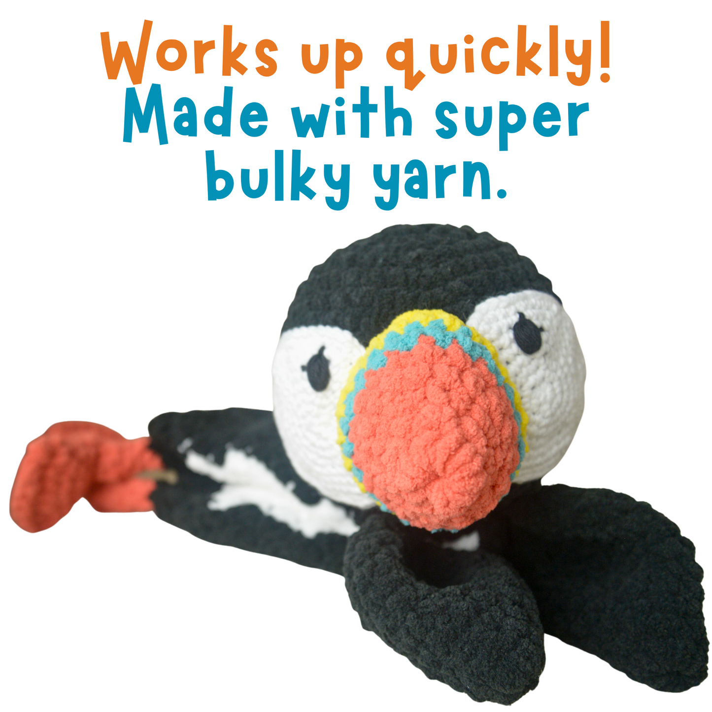 crochet puffin