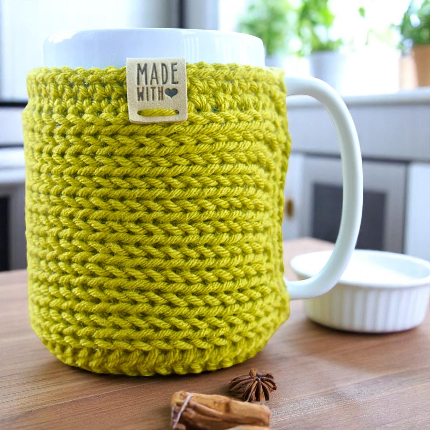 Coffee Cup Cozy With Coaster For Large 15 oz Mugs