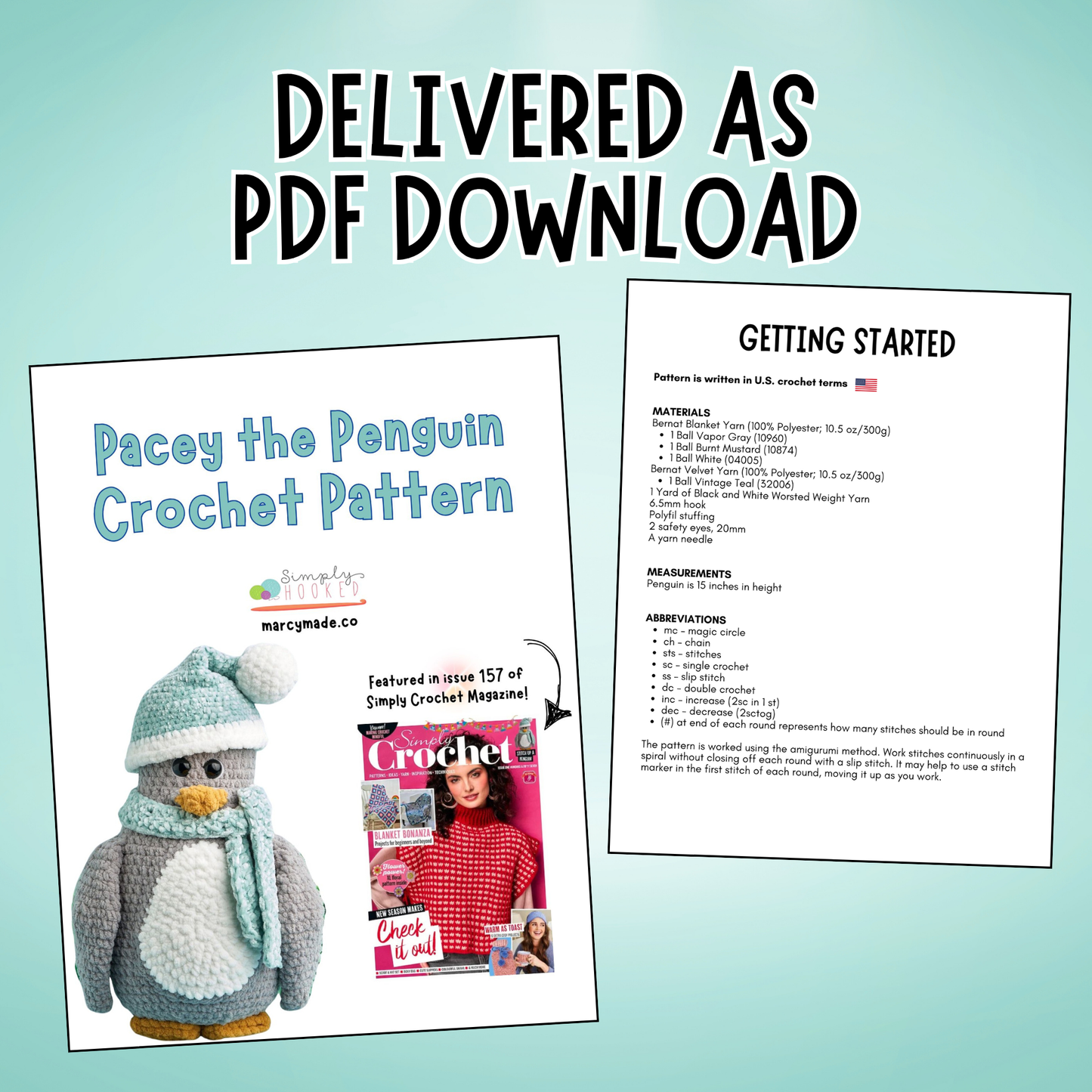 crochet christmas penguin