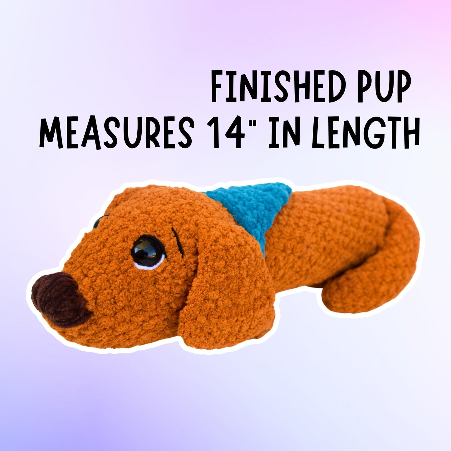 crochet dachshund measurements