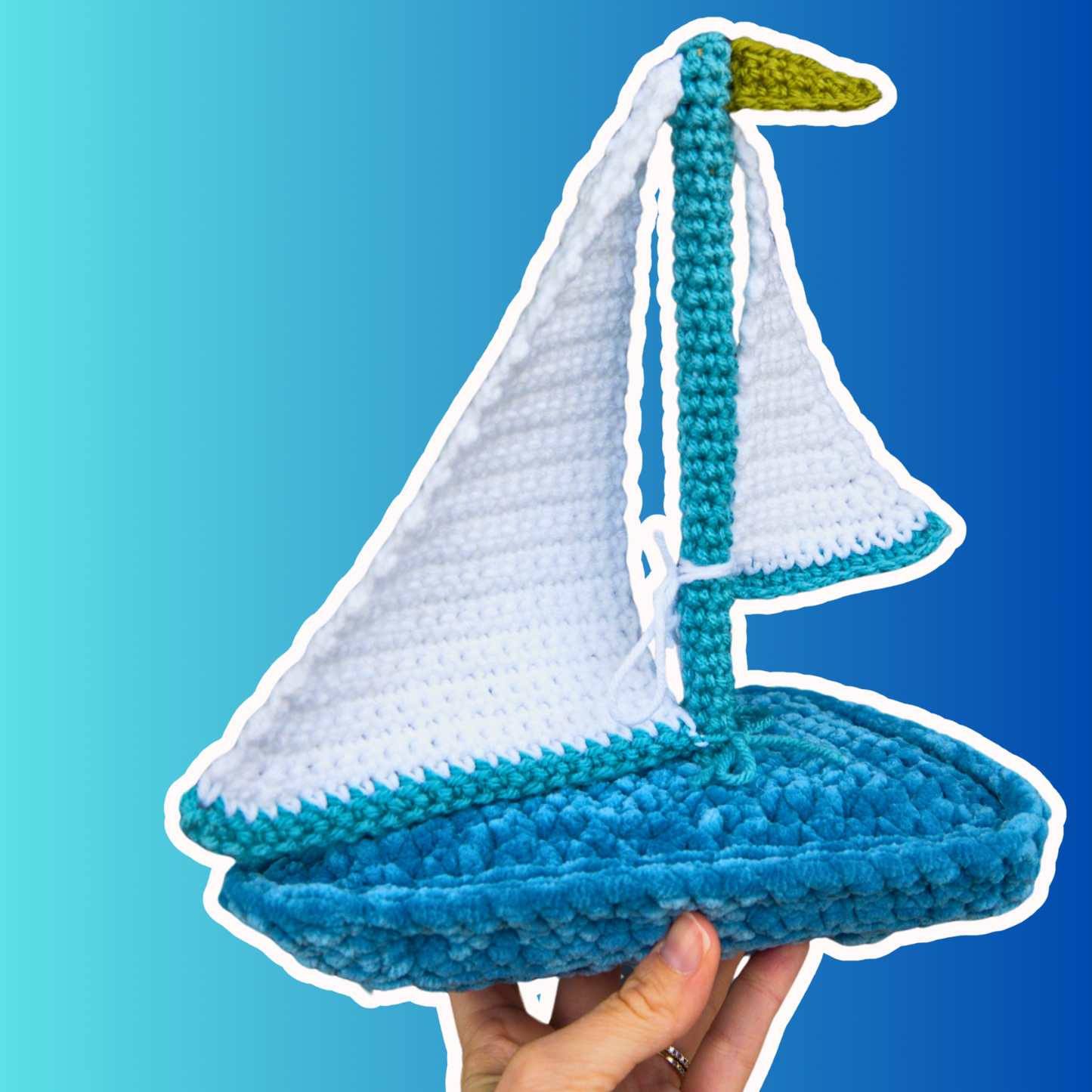 crochet sailboat