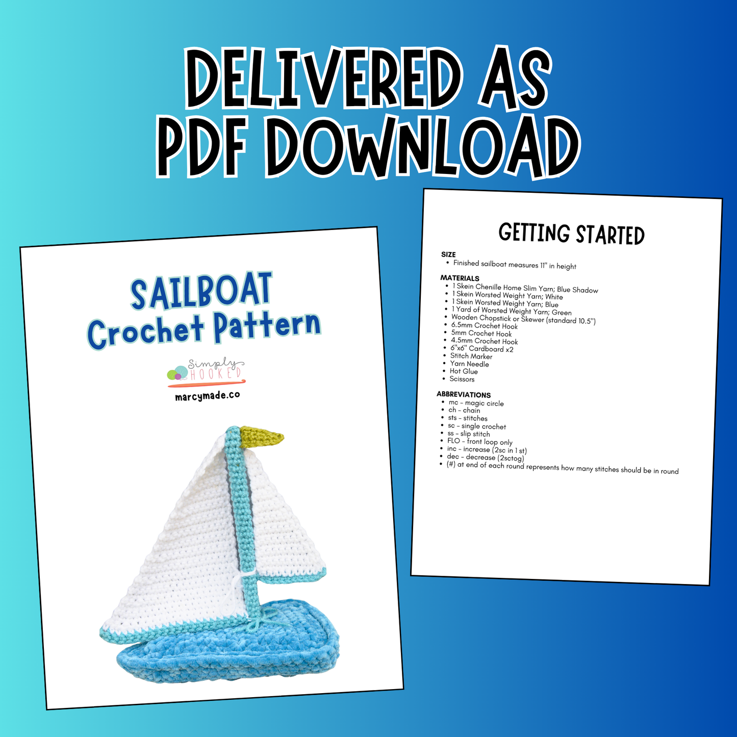 crochet sailboat pattern