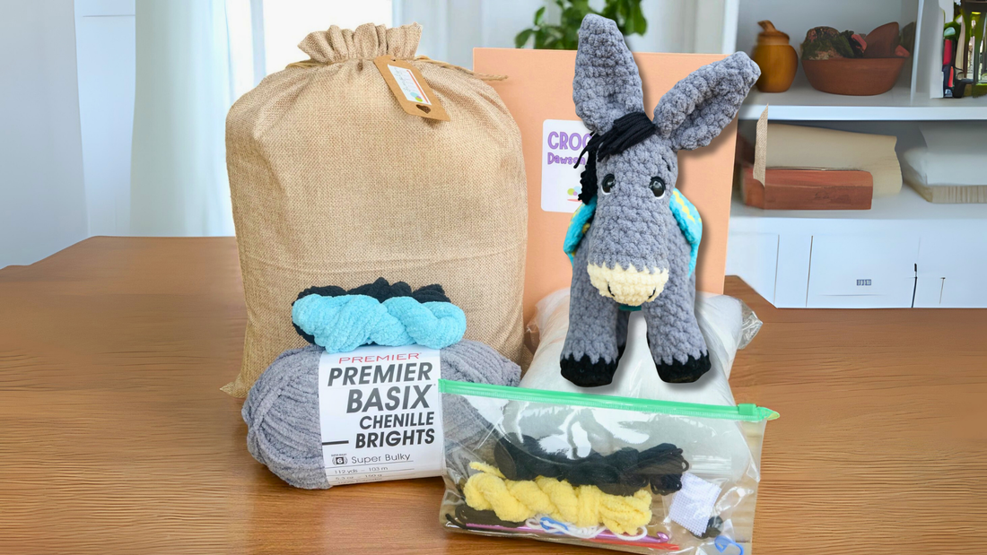 Beginner Crochet Kits – Plush Animal Amigurumi Kits with Yarn & Supplies