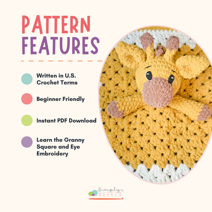 Giraffe Lovey Crochet Pattern PDF