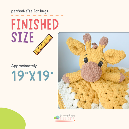 Giraffe Lovey Crochet Pattern PDF