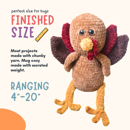 Fall Crochet Patterns Bundle PDF