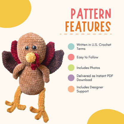 Turkey Crochet Pattern PDF