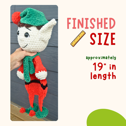 Christmas Crochet Pattern PDF: Elf Snuggler