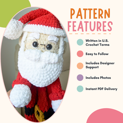 Santa Crochet Pattern PDF