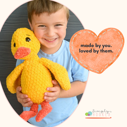 Duck Stuffed Animal Crochet Pattern PDF