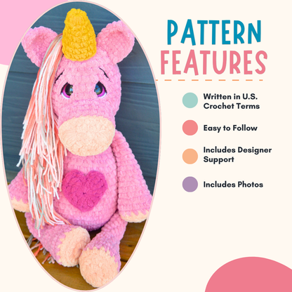 Unicorn Crochet Pattern PDF