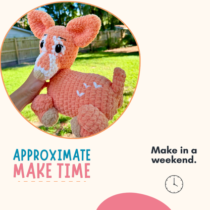 Deer Crochet Pattern PDF (With Reindeer Mod)