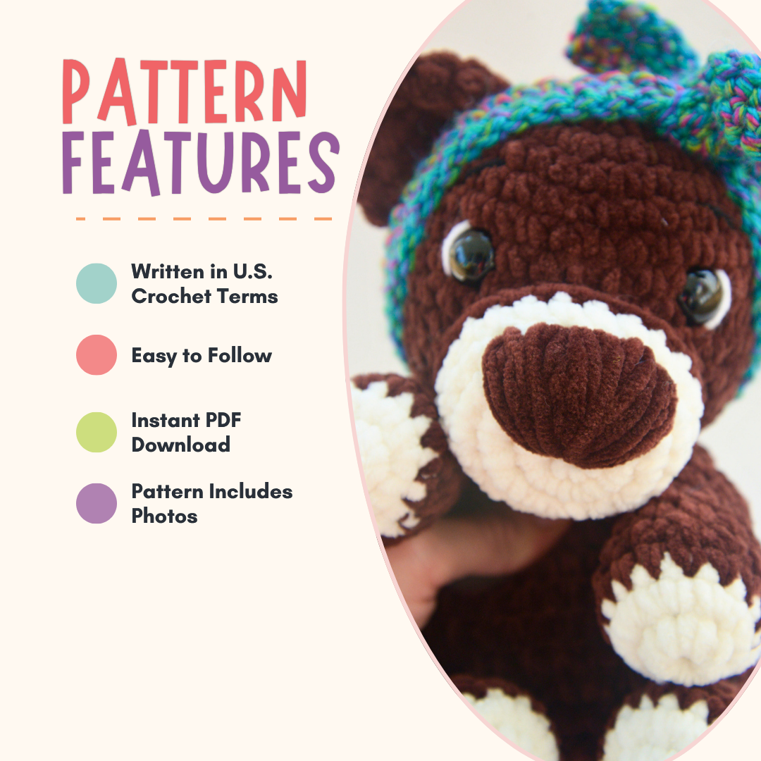 Crochet Teddy Bear Pattern PDF