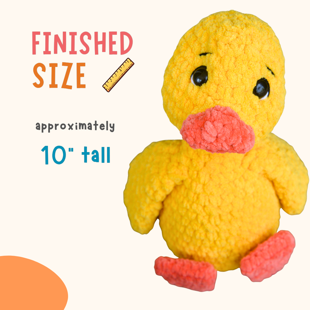 Duck Stuffed Animal Crochet Pattern PDF
