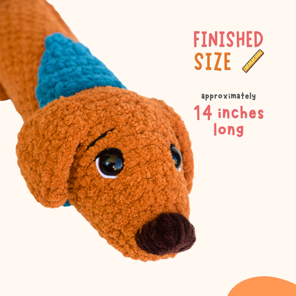 Dachshund Dog Crochet Pattern PDF