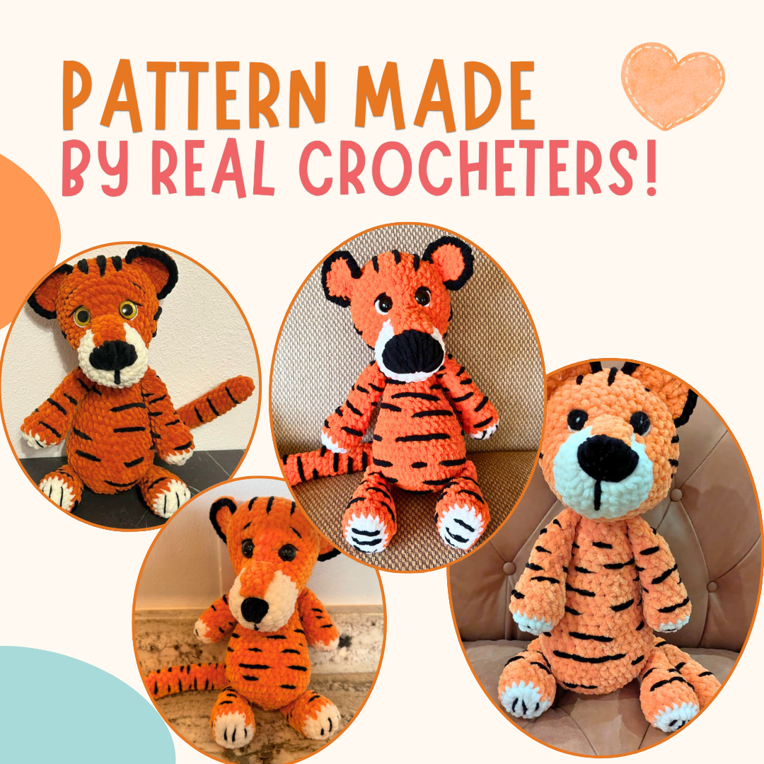 Crochet Tiger Plushie Pattern PDF