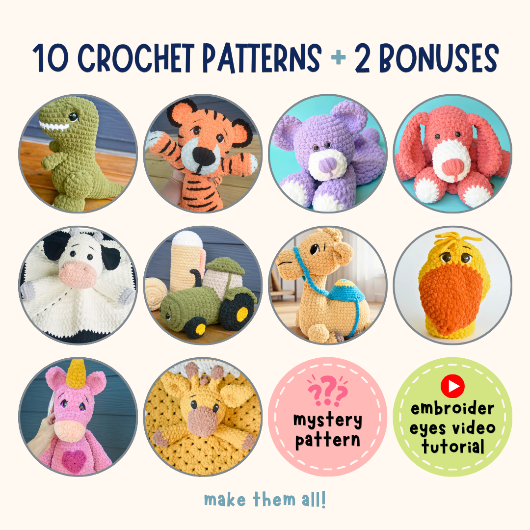 10 Bestselling Crochet Plushie, Lovey, and Snuggler Patterns