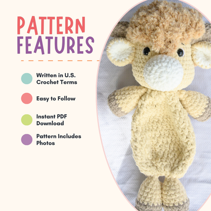 Highland Cow Crochet Pattern PDF