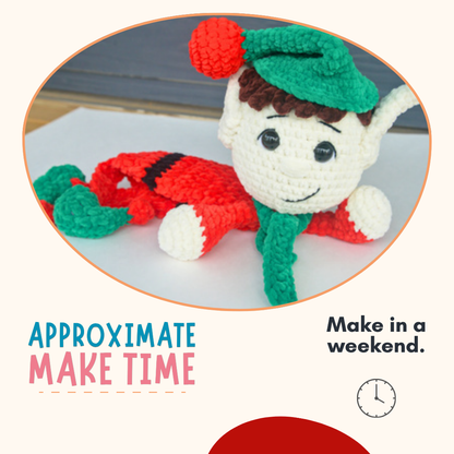Christmas Crochet Pattern PDF: Elf Snuggler