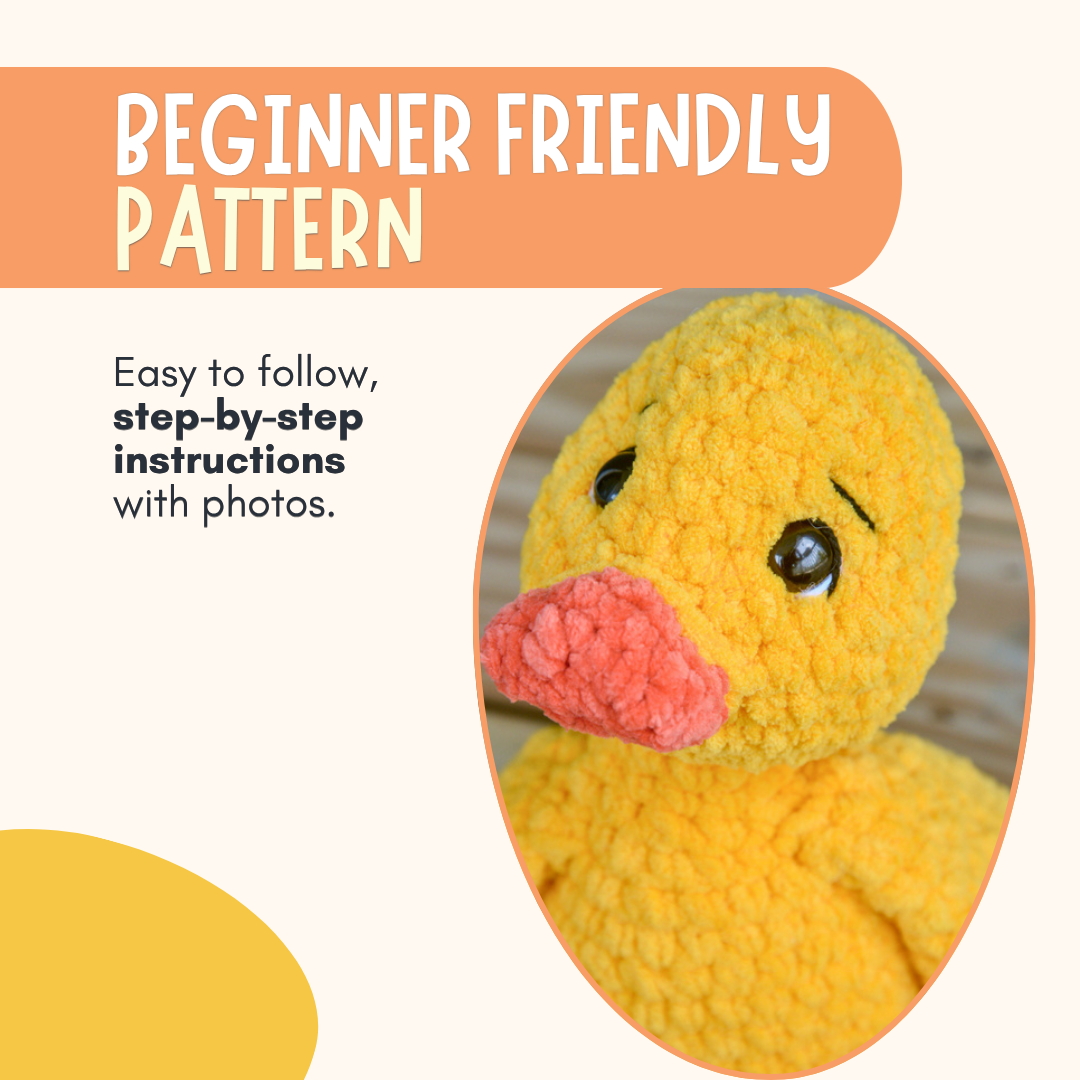 Duck Stuffed Animal Crochet Pattern PDF