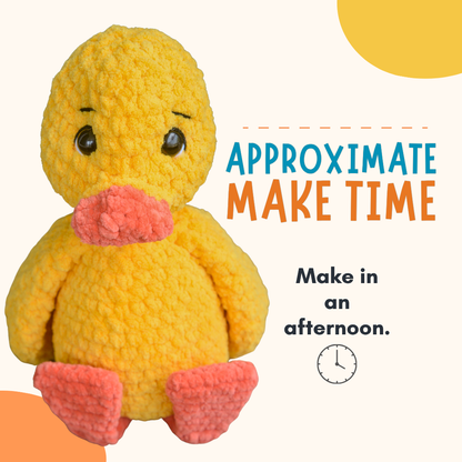 Duck Stuffed Animal Crochet Pattern PDF