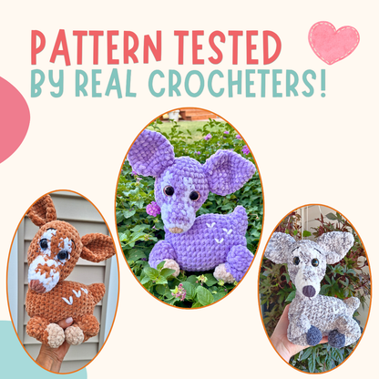 Deer Crochet Pattern PDF (With Reindeer Mod)
