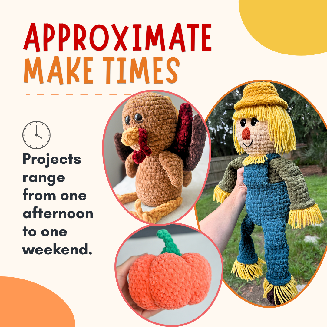 Fall Crochet Patterns Bundle PDF