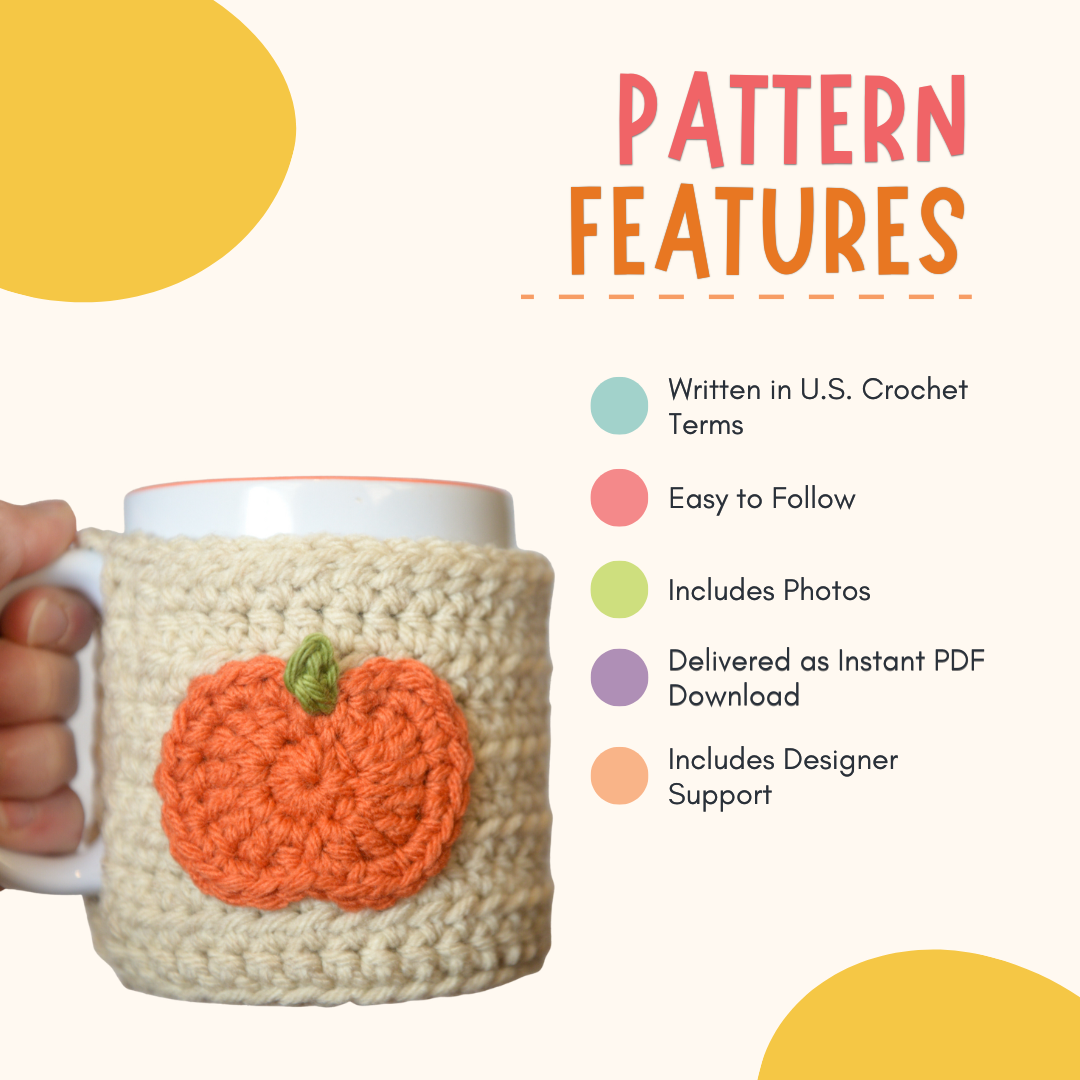 Fall Mug Cozy Crochet Pattern