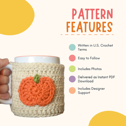 Fall Mug Cozy Crochet Pattern