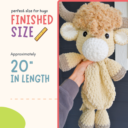 Highland Cow Crochet Pattern PDF
