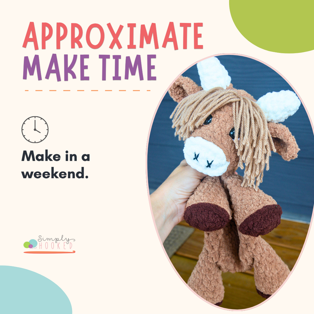 Highland Cow Crochet Pattern PDF