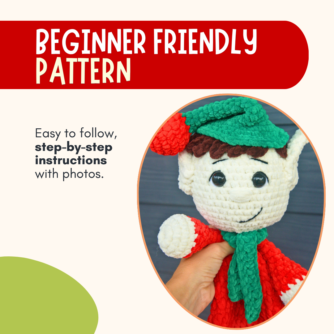 Christmas Crochet Pattern PDF: Elf Snuggler