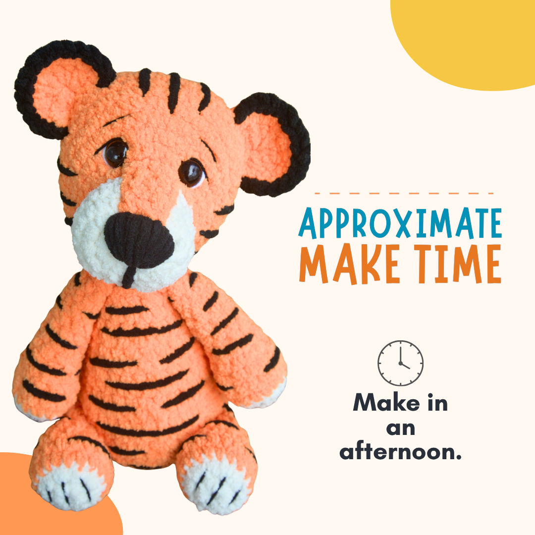 Crochet Tiger Plushie Pattern PDF