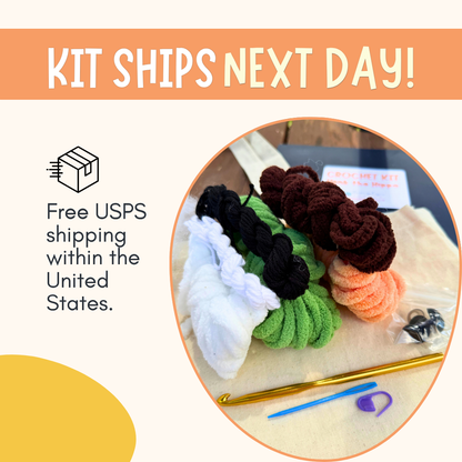 Hank the Hippo Crochet Kit & Children's Book Bundle