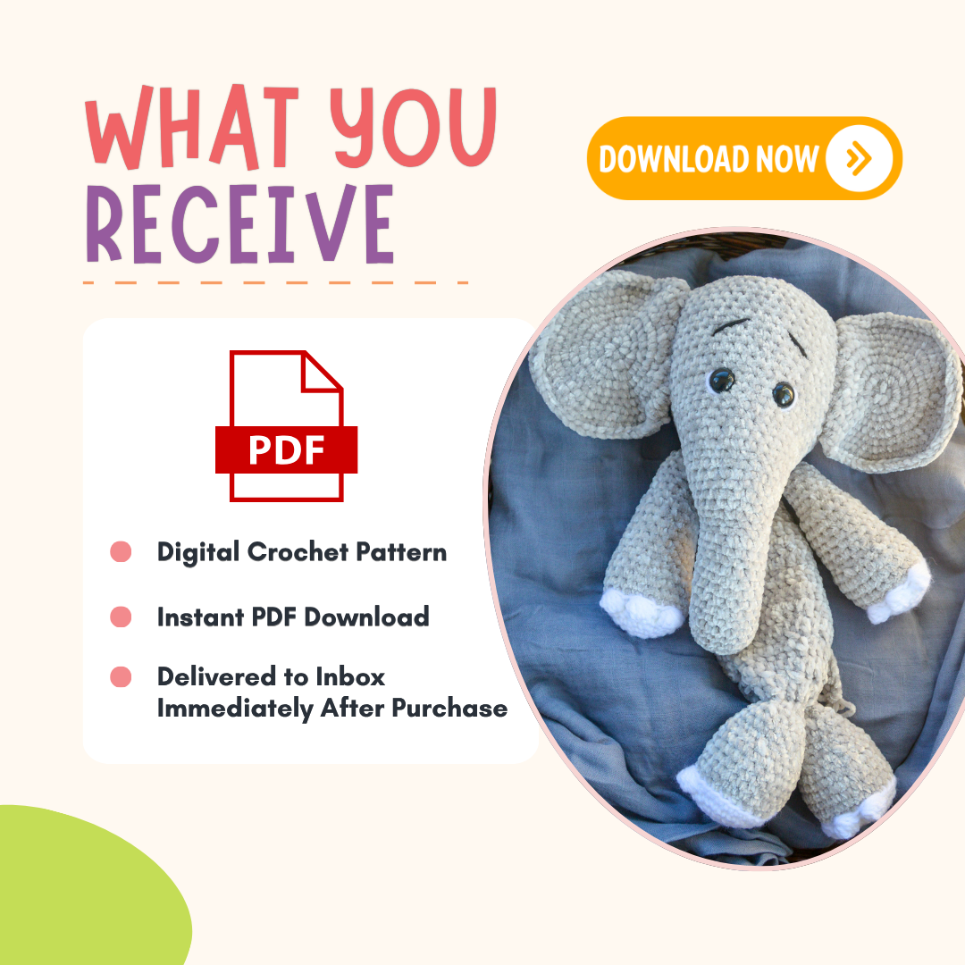 Elephant Crochet Pattern PDF