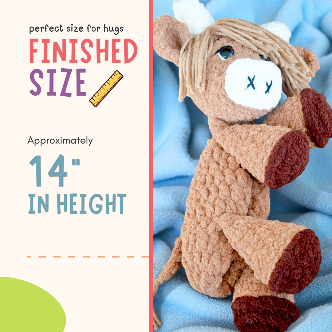 Highland Cow Crochet Pattern PDF