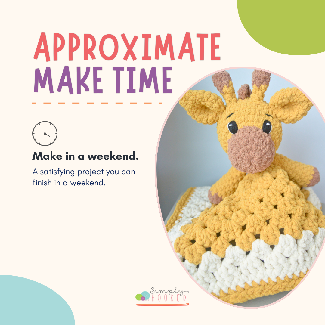 Giraffe Lovey Crochet Pattern PDF