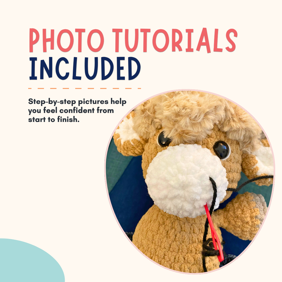 Highland Cow Crochet Pattern PDF