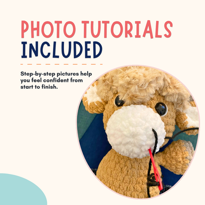 Highland Cow Crochet Pattern PDF