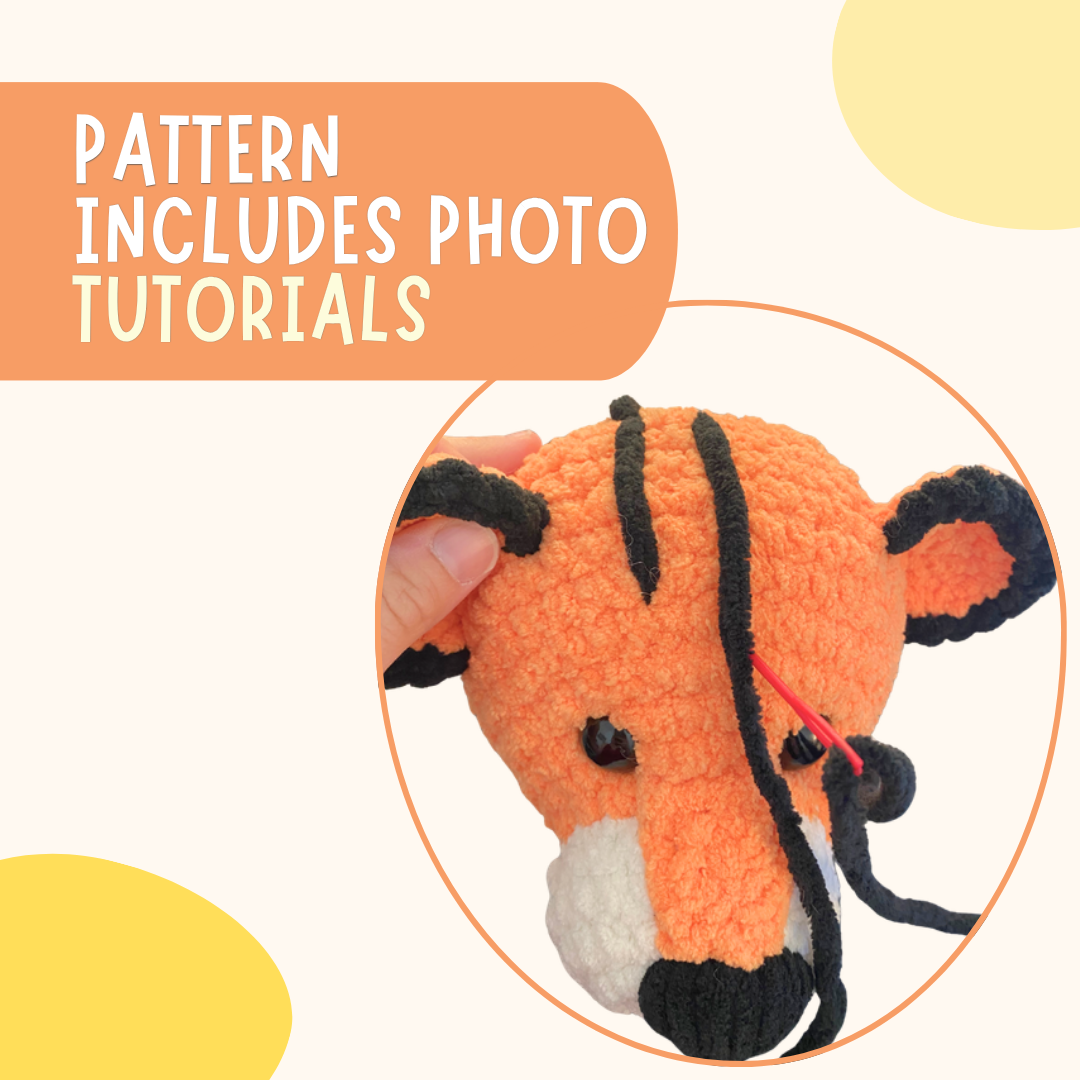 Crochet Tiger Plushie Pattern PDF