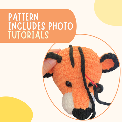 Crochet Tiger Plushie Pattern PDF