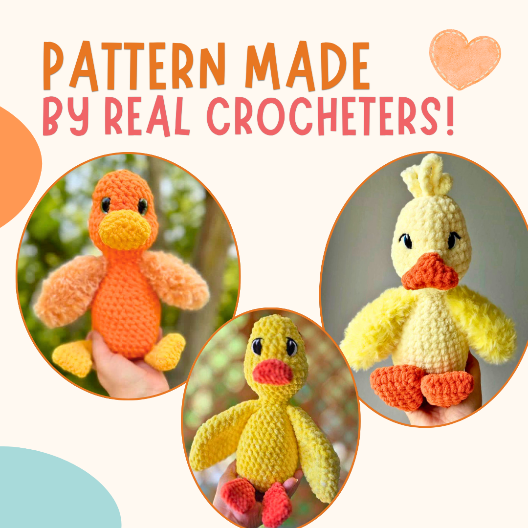 Duck Stuffed Animal Crochet Pattern PDF