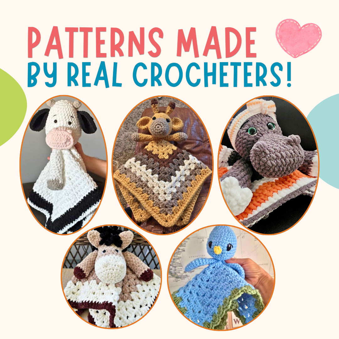 9 Animal Lovey Crochet Pattern Bundle