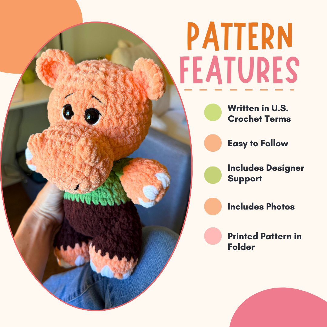 Hank the Hippo Crochet Kit & Children's Book Bundle