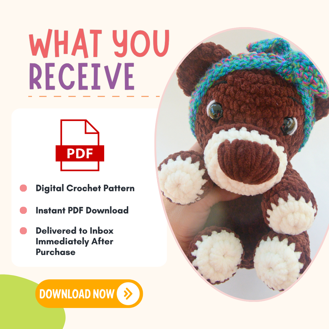 Crochet Teddy Bear Pattern PDF