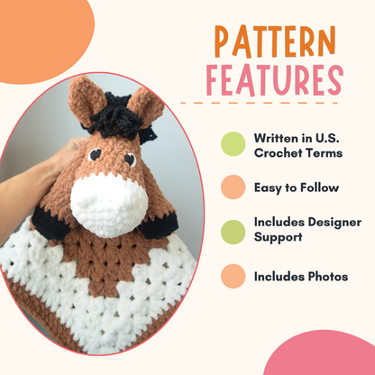 Horse Lovey Crochet Pattern PDF