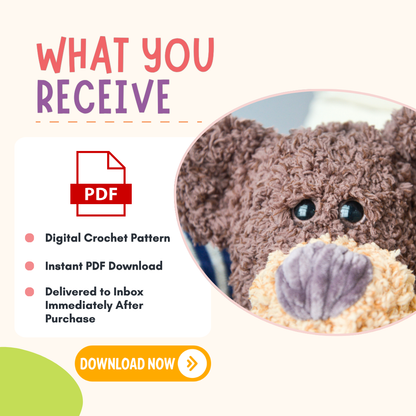 Crochet Teddy Bear Pattern PDF