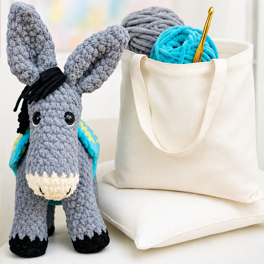 Crochet Plushie Kit: Donkey