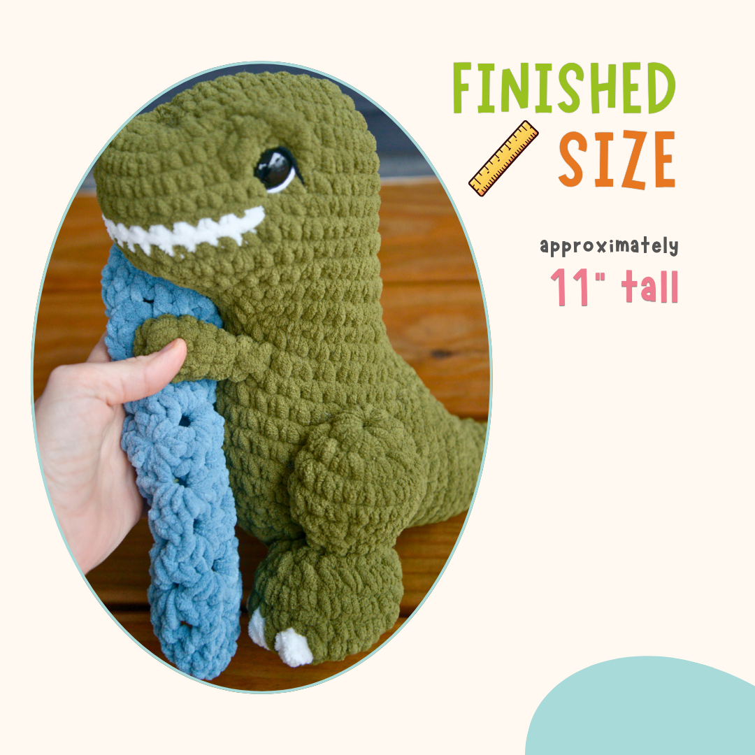 Dinosaur Crochet Pattern Bundle PDF | T-Rex & Brontosaurus