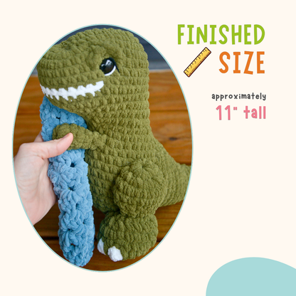 Dinosaur Crochet Pattern Bundle PDF | T-Rex & Brontosaurus